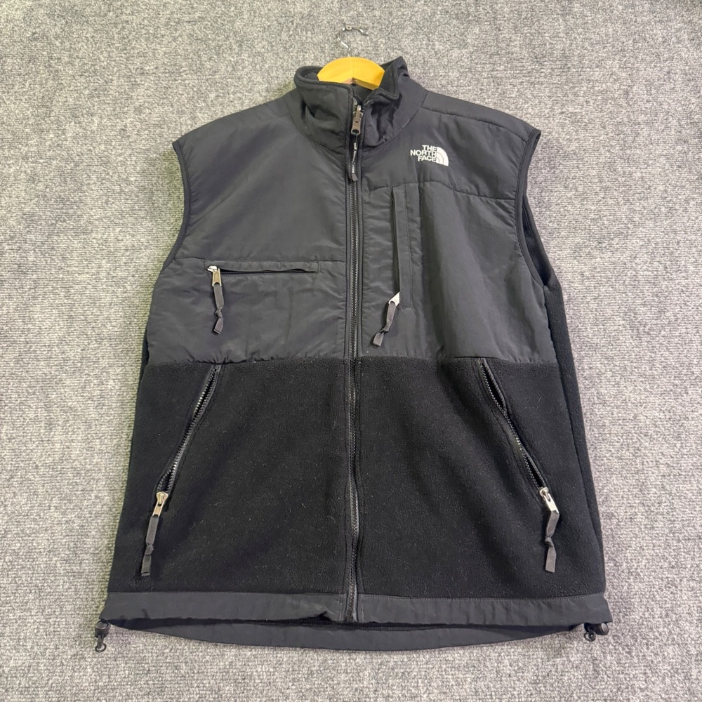 VTG The North Face Vest Mens M Blk Y2K Full-zip Cotton Blend Outdoor Y2K